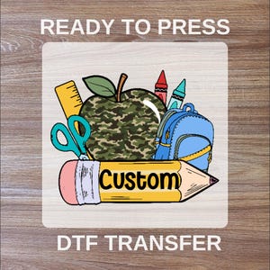Custom Teacher DTF Transfers, Personalized Student Ready To Press, Customized Name DTF Print, High Quality, Heat Transfer, Iron On Transfer