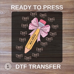 Custom Teacher DTF Transfers, Personalized Teacher Ready To Press, Customized Name DTF Print, High Quality, Heat Transfer, Iron On Transfer