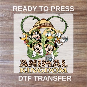 Disney Animal Kingdom DTF Transfers, Disney Vacation Ready To Press, Disneyland DTF Print, High Quality, Heat Transfer, Iron On Transfer