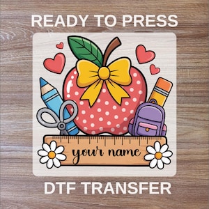 Custom Teacher DTF Transfers, Personalized Teacher Ready To Press, Customized Name DTF Print, High Quality, Heat Transfer, Iron On Transfer