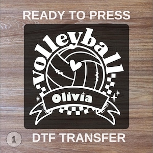 Ballon de volleyball personnalisé prêt à imprimer, Transferts DTF de volleyball personnalisés, Haute qualité, Transfert à chaud le jour du match, Transferts à repasser, Feuille chauffante