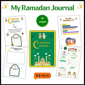 Printable Islamic Activity Book and Planner-30 Day Muslim Journal with Quran Tracker & Daily Reflections