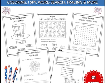 4th of July Activity Pack – Patriotic Games & Worksheets (PDF)