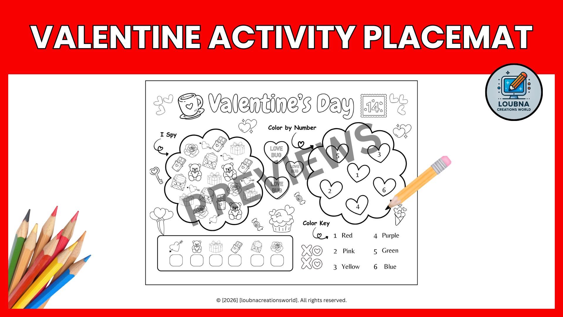 Valentine’s Day Printable Activity Placemat - Fun Worksheets, Mazes ...