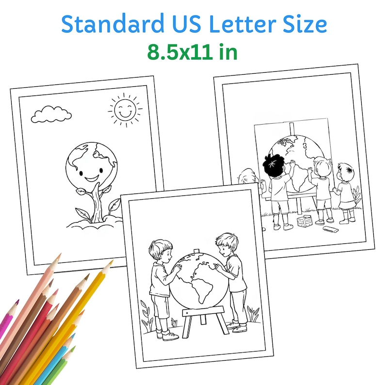 Happy Earth Day Coloring Pages and Worksheets–printable Kids Activities ...