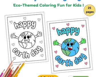 Earth Day Coloring Pages – Eco-Friendly Kids Activities (PDF)