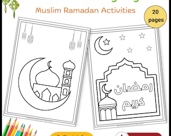 Ramadan Coloring pages for Kids Printable | Islamic Activity Sheets | Muslim Ramadan  | PDF Download