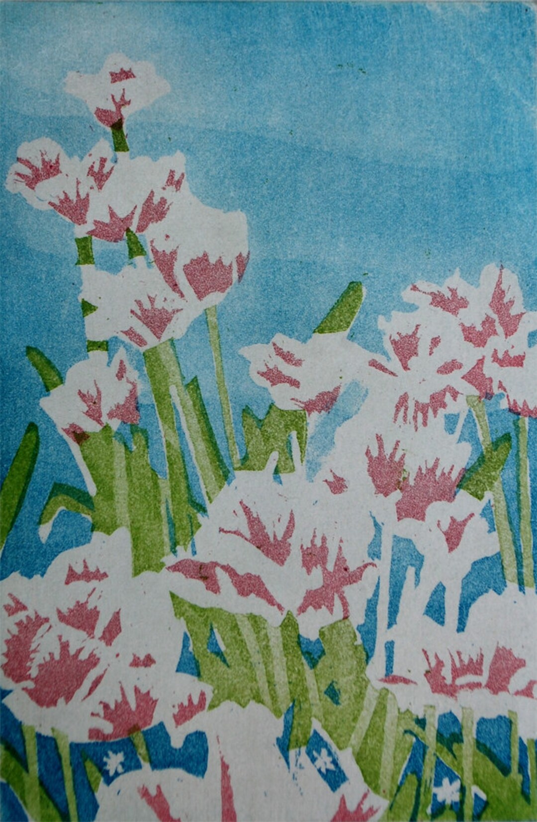 Etching Colored Flowers - Etsy