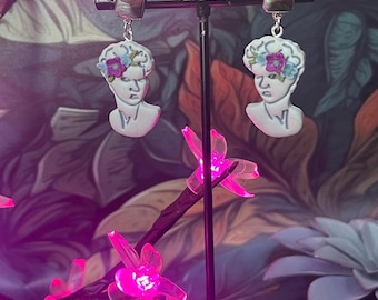 Greek Bust Dangle Earrings