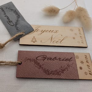 Tarjeta de lugar personalizada para Navidad