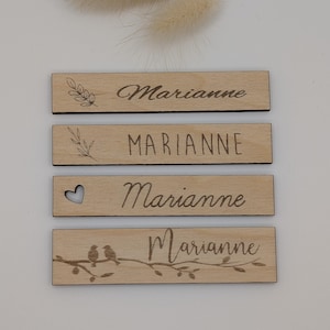 Segnaposto personalizzato in legno sottile