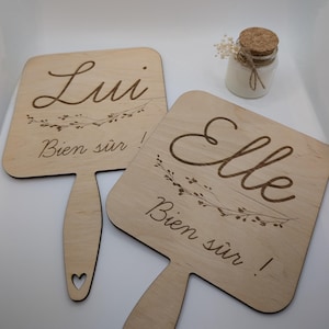 Customizable signs for the wedding game She & Him - 15*25.5 cm - Wedding game
