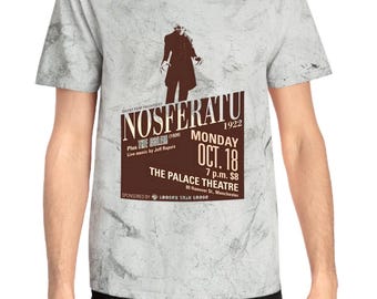 Vintage Nosferatu Color Blast T-Shirt, horror movie tshirt, classic horror, vampire movie, horror gifts, Halloween tshirt, 50’s horror