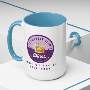 Jackrabbit Slims Coffee Mug (11, 15oz), pulp fiction coffee mug, Vincent Vega mug, 5 dollar milkshake, pulp fiction gift, Quentin Tarantino