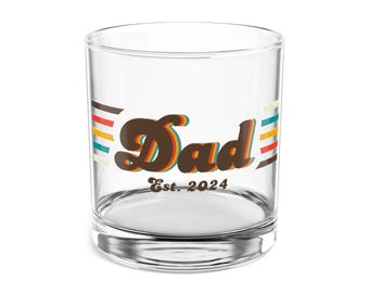 custom dad whisky Rocks Glass, 10oz, vaderdagcadeau, aanpasbaar whiskyglas voor vader, gepersonaliseerd whiskyglas voor vader, cadeau voor vader