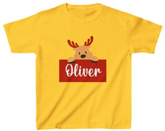 Christmas personalized name Kids Heavy Cotton™ Tee