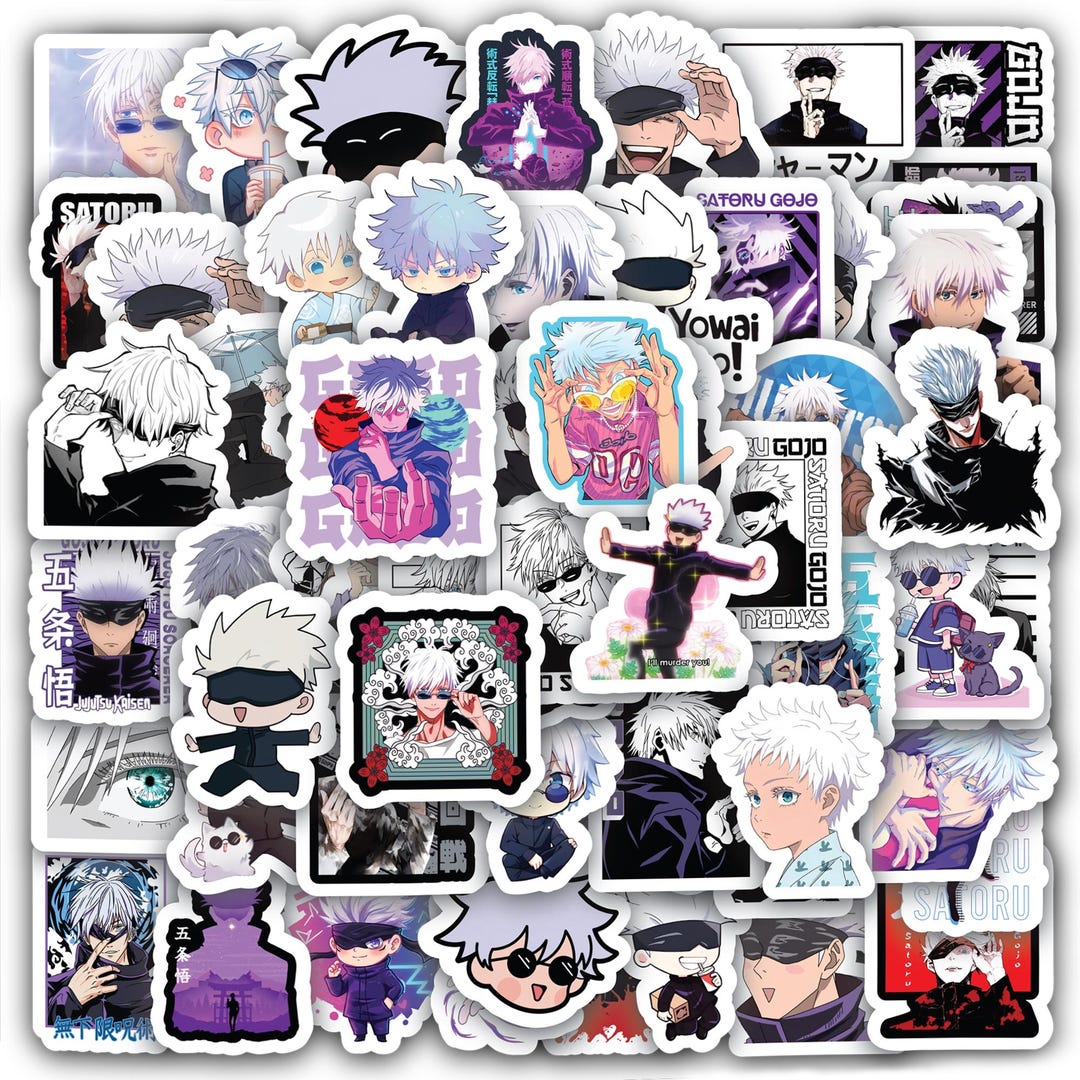 60PCS Gojo Satoru Waterproof Vinyl Stickers – Jujutsu Kaisen Character ...