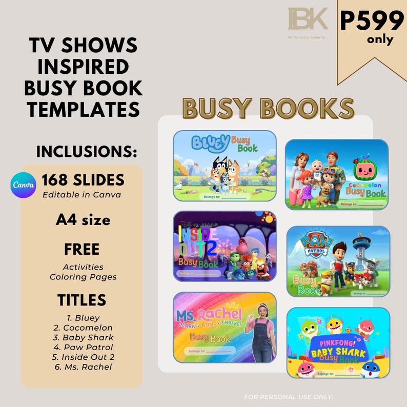Engaging Busy Book Printables 6-in-1 Bundle, 168 Pages, Interactive ...