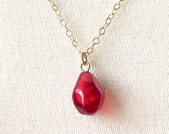 Pomegranate Seed Necklace Prosperity Love Fertility Charm