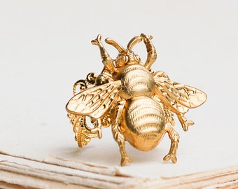 Bee Ring Bumblebee Ring Gold Bee Jewelry Beekeeper Gift Honeybee Apiarist Woodland Wedding