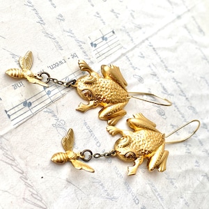 Frosch Ohrringe Good Luck Gold Frosch Ohrringe Frosch und Kröte Frosch Prinz