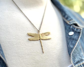 Dragonfly Necklace Garden Transformation Woodland Jewelry Insect Bug