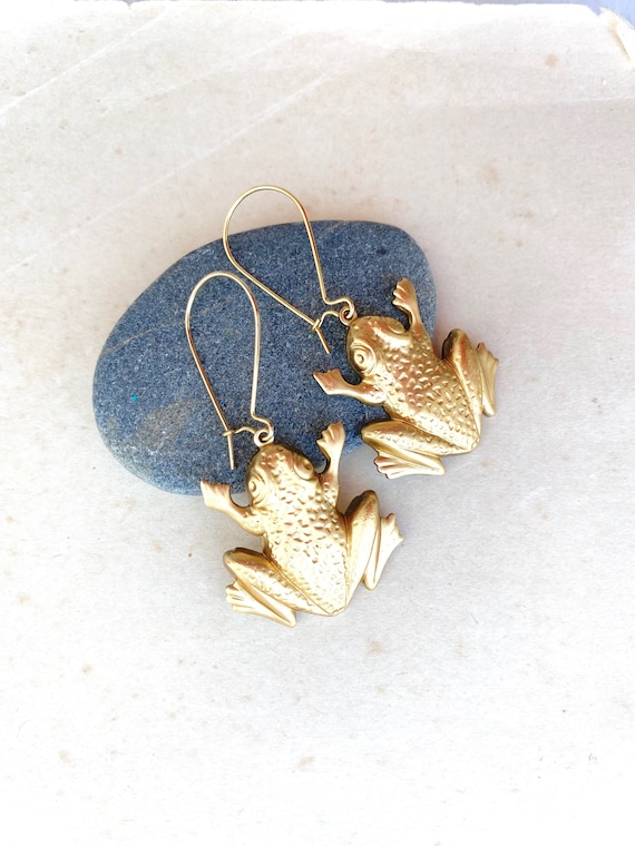 Etsy cheap frog earrings