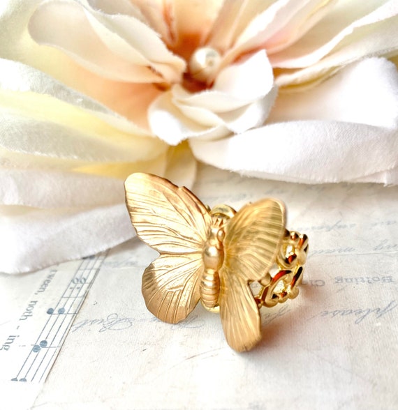 Schmetterling Ring Groß Gold Schmetterling Schmuck Fee Ring