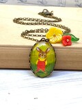 Bunny Cameo Necklace: Retro "I am a Bunny" Book Pendant