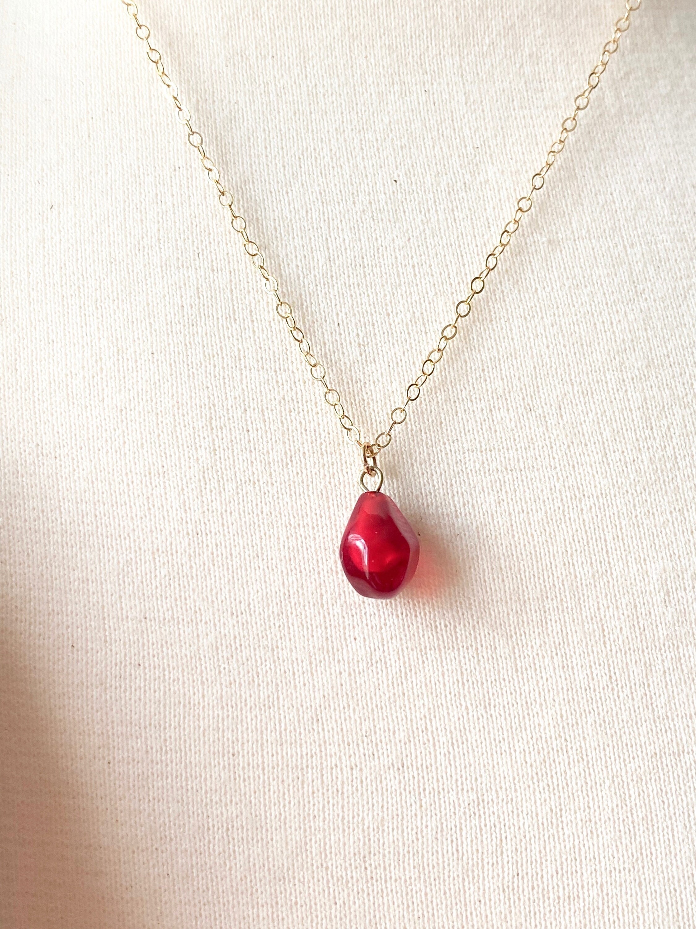 Buy Pomegranate Seed Necklace Prosperity Love Fertility Charm Online in  India - Etsy