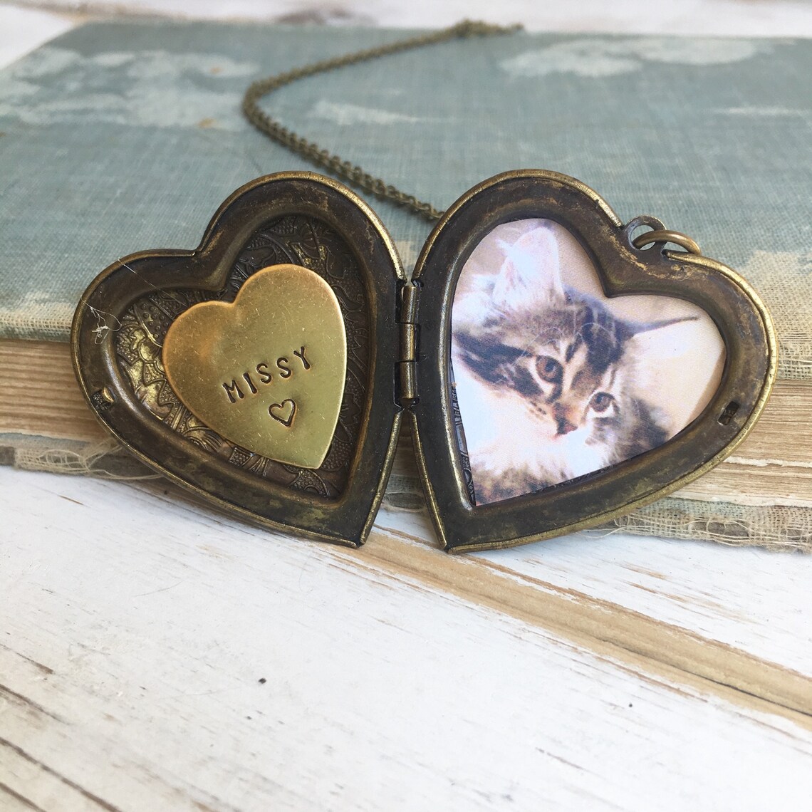 Custom Pet Jewelry Personalized Pet Heart Locket Necklace Pet Etsy