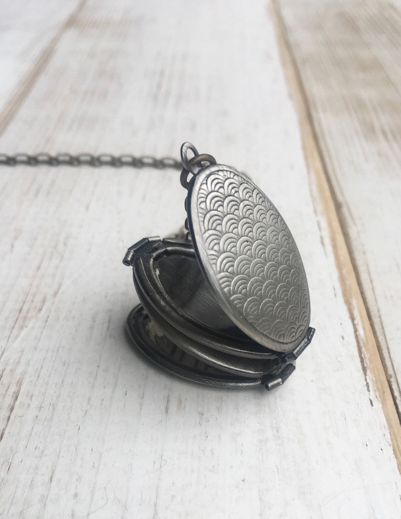 Silver Family Locket Necklace Antiqued Silver Folding Locket - Etsy