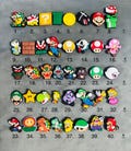 Croc shoe charms fit crocs pvc mario luigi bozer piranha plant mushroom golden coin star retro video game modern movie anime