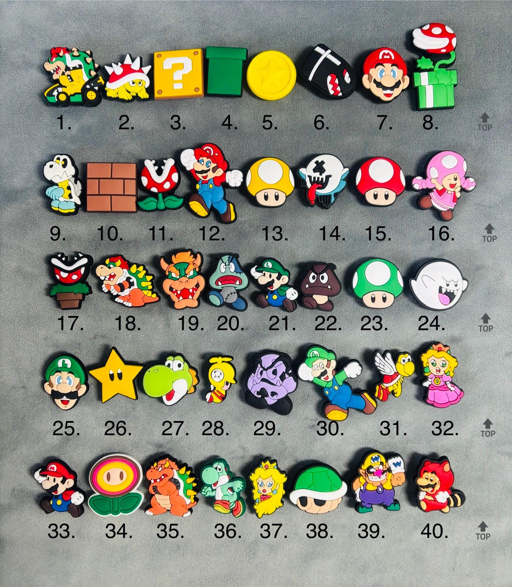 Croc Shoe Charms Fit Crocs Pvc Mario Luigi Bozer Piranha Plant