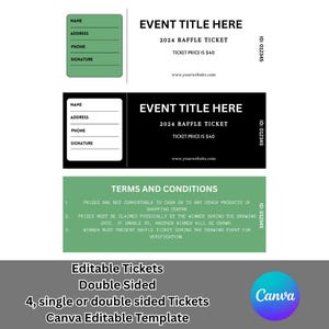 Tickets Vorlage, bearbeitbare Tickets, bearbeitbare Tickets Vorlage, benutzerdefinierte Tickets, druckbare Tickets, Download, Event Tickets, Raffle Tickets