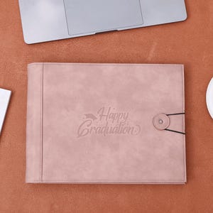 Planificador diario de cuero rosa personalizado, cubierta de libro A4, portafolios de 6 anillas para mujer, carpeta de notas personalizada, cuaderno de bocetos DIY, regalo de graduación para niña