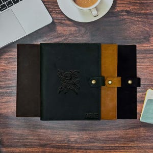 A5 Personalizowane dzienniki ze skóry Crazy Horse, zabytkowy skórzany pamiętnik, wymienny skórzany notes, spersonalizowane notatniki, prezent dla kobiet/doktorantów
