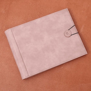 Carpeta de cuero vintage A4 de 6 anillas, bloc de notas personalizado, porta cheques para mujer, planificador de negocios, carpeta de contabilidad, regalo hecho a mano para ella