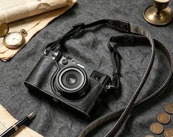 Cow Leather Camera Case With Strap for Fujifilm X100T X100S - Etsy