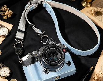 Fujifilm X-T5 Half Camera Base, Camera Cover & Straps, XT5 PU Leather Camera Bag, Leather Camera Protective Case, Custom Christmas Gift
