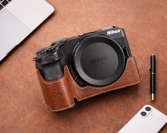 Custodia per fotocamera Nikon in similpelle, custodia per fotocamera Z50 II con tracolla rimovibile, borsa per fotocamera Z50, supporto per mirrorless, regalo per fotografo per lei