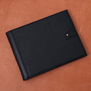 Carpeta portadocumentos personalizada de 6 anillas, tamaño A4, recambio de tapa con 6 anillas, carpeta de cuero hecha a mano, regalo para papá.