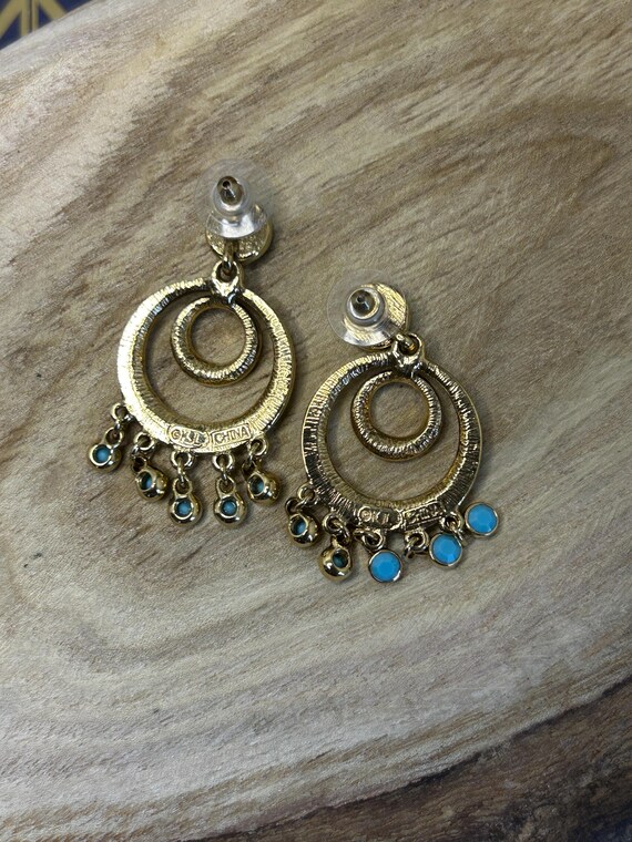 Vintage Kenneth Jay Lane Faux Turquoise Chandelie… - image 14