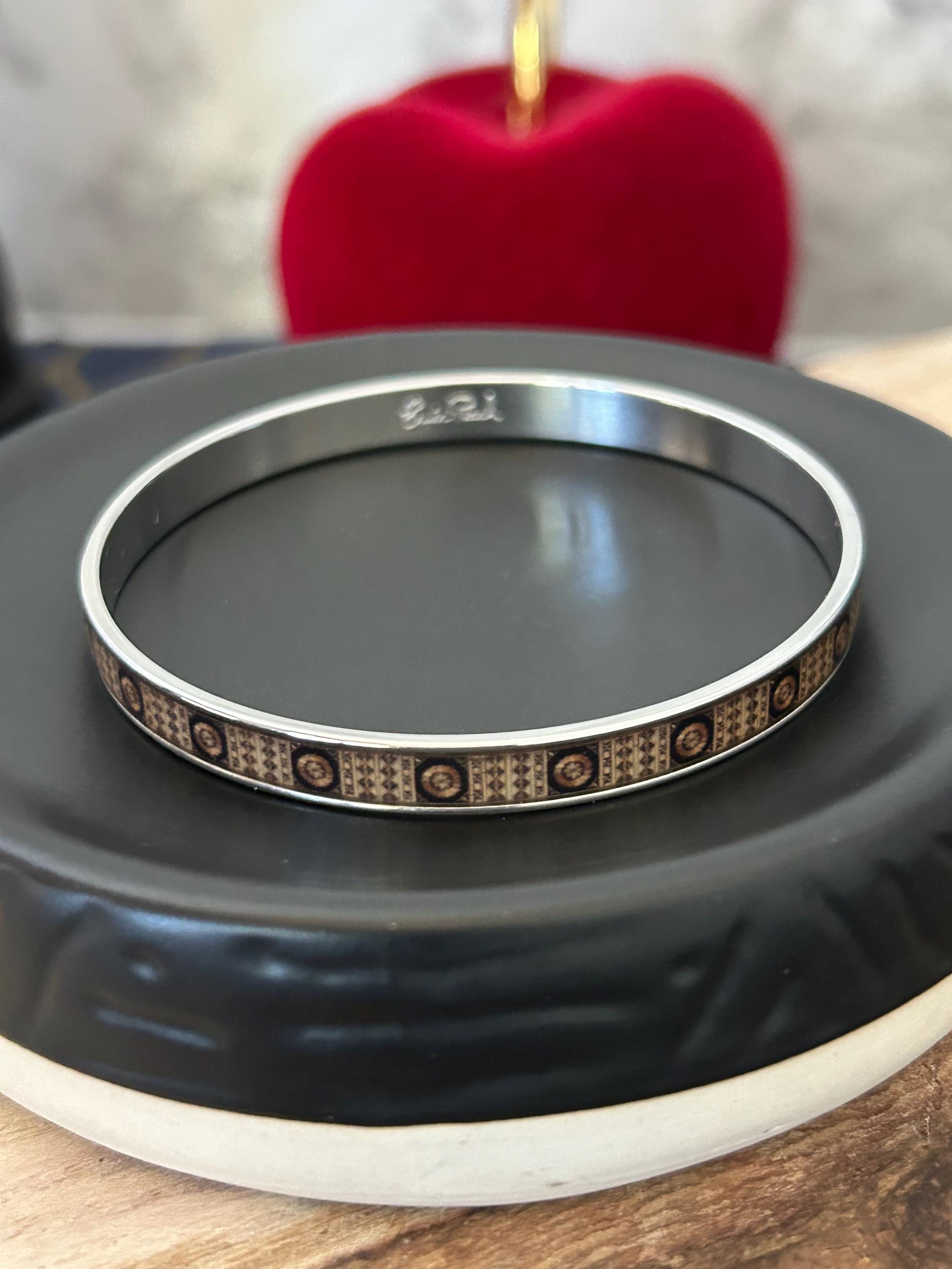ETRO vintage bangle 100連ブレスレット Vintage Erwin Pearl Russian Marquerty Enamel Bangle - Etsy