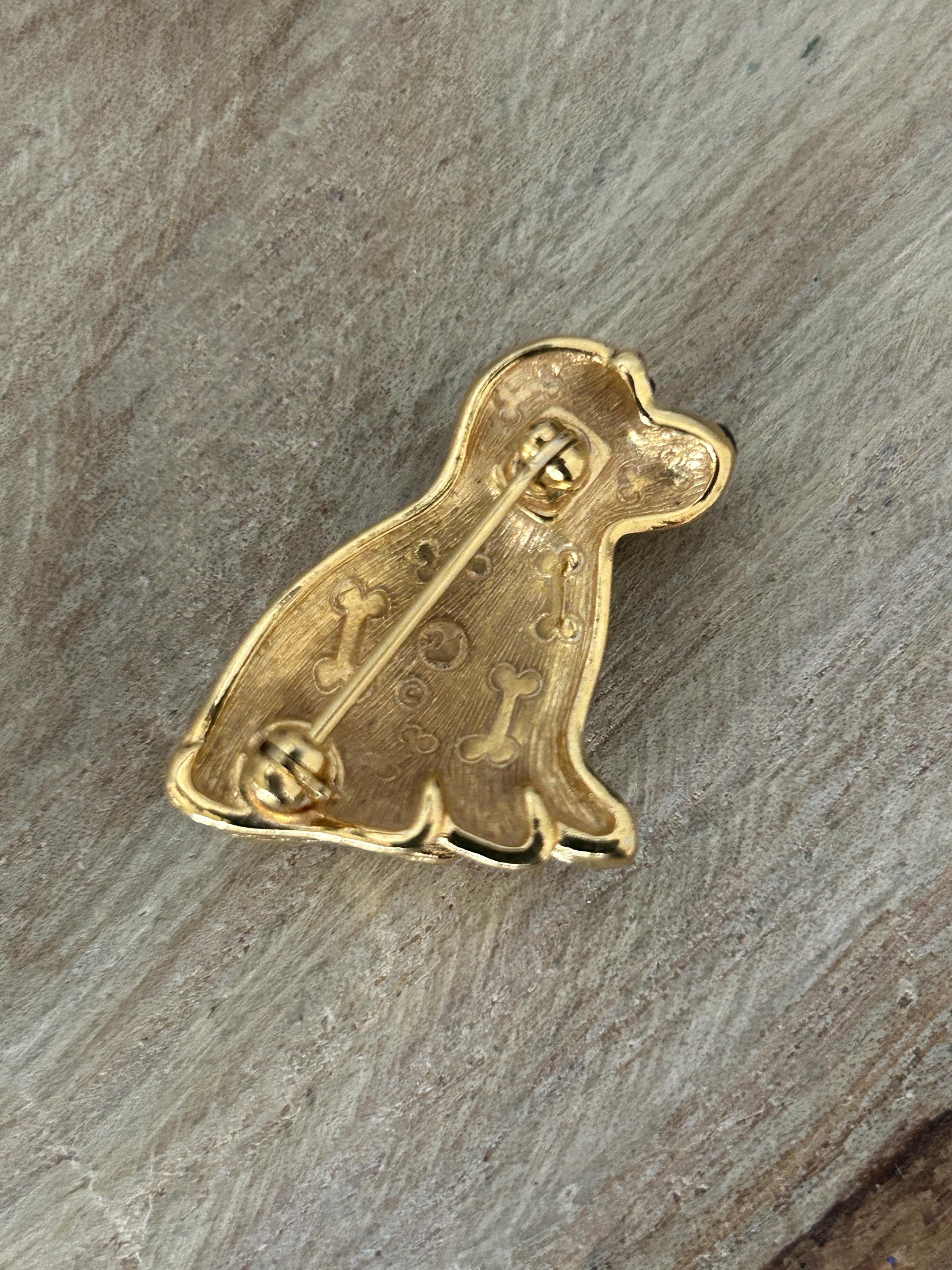 Vintage Swarovski Crystal Puppy Dog Brooch - Etsy