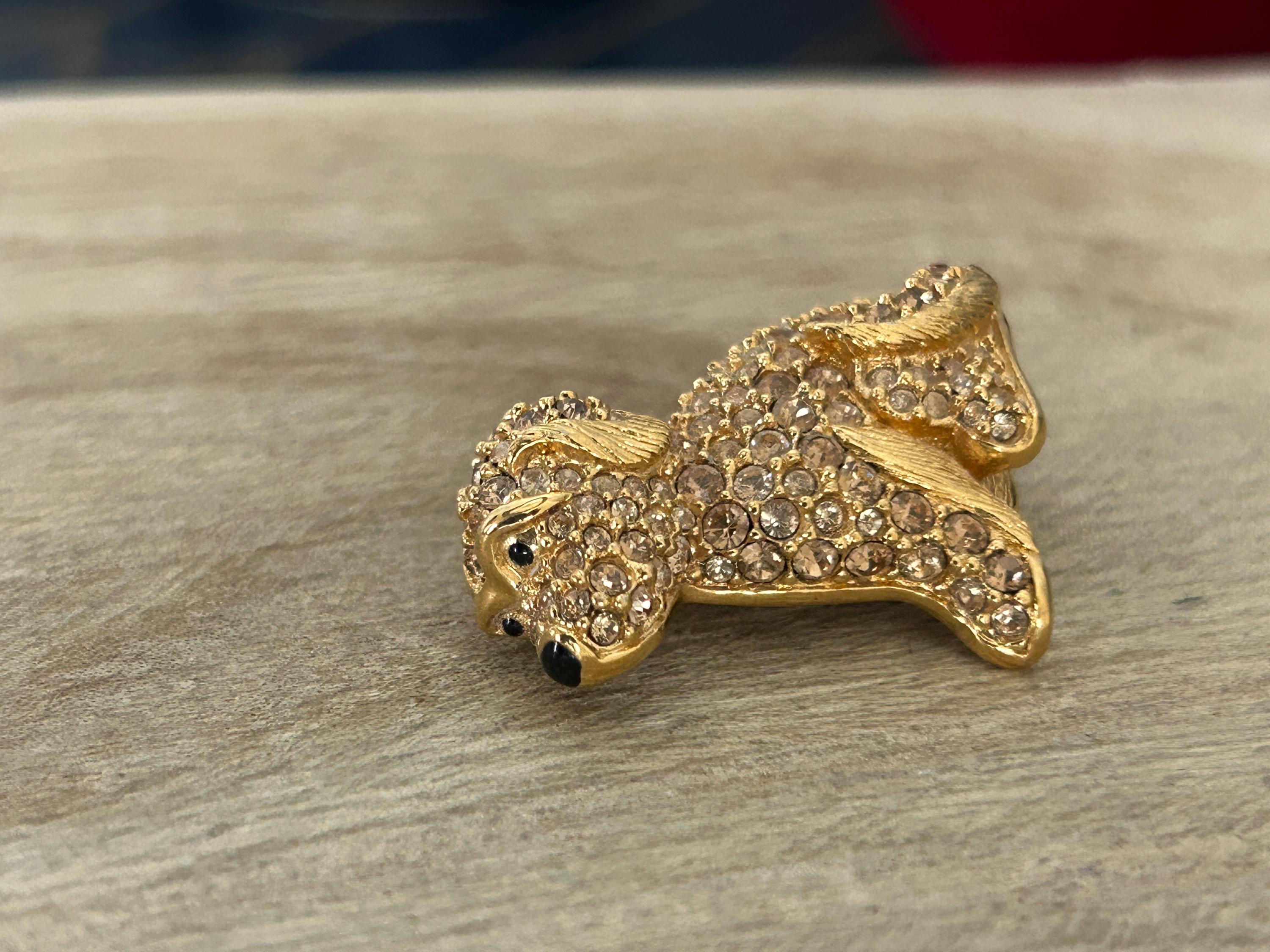 65 Swarovski 犬モチーフ クリスタル ブローチ Vintage Swarovski Crystal Puppy Dog Brooch - Etsy