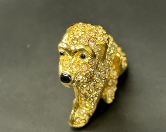 Vintage Swarovski Crystal Puppy Dog Brooch - Etsy
