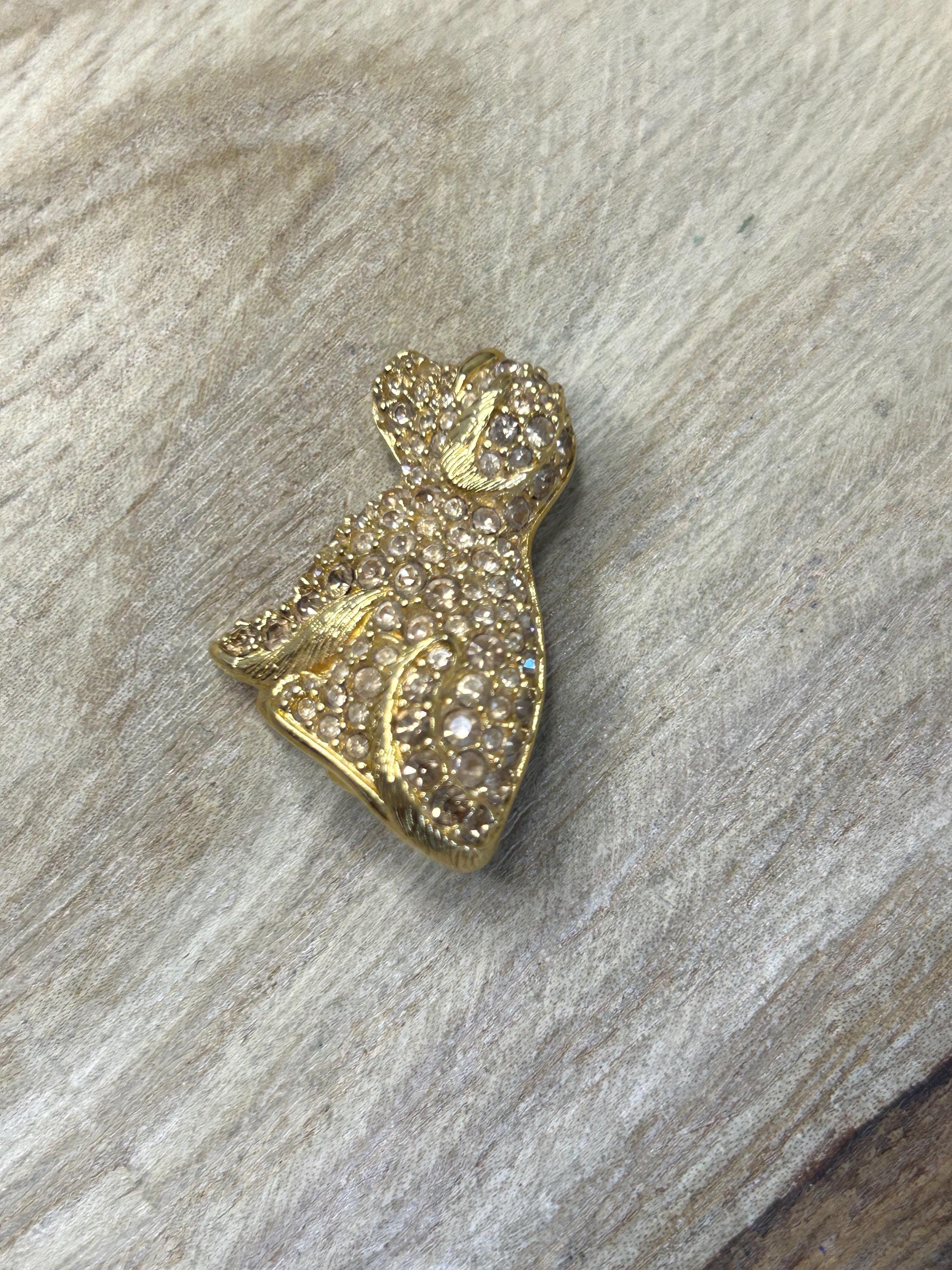 Vintage Swarovski Crystal Puppy Dog Brooch - Etsy