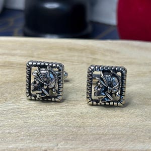 Vintage Spartan Gladiator Cameo Cufflinks