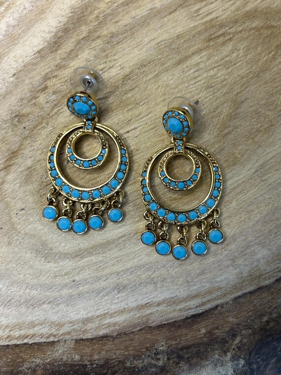 Vintage Kenneth Jay Lane Faux Turquoise Chandelie… - image 18